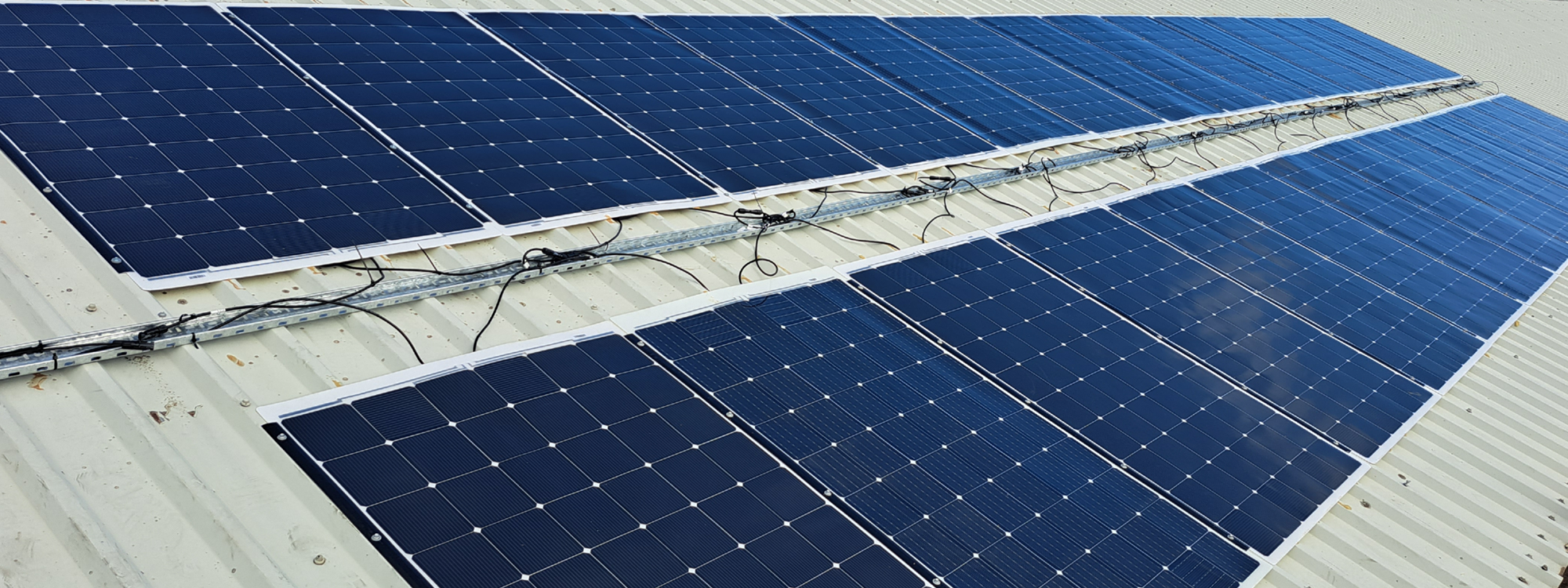 Bradclad bond flexible solar panels to roof using Crestabond structural adhesives